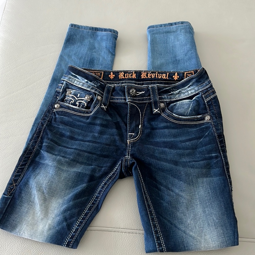 Rock Revival Alivia Skinny Jeans Size 26